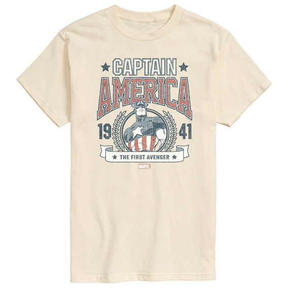 Marvel Captain America - Collegiate - Men's Short Sleeve Graphic Tee