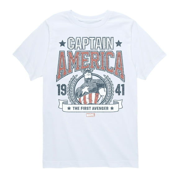 Marvel Captain America - Collegiate - Toddler and Youth Short Sleeve Graphic T-shirt