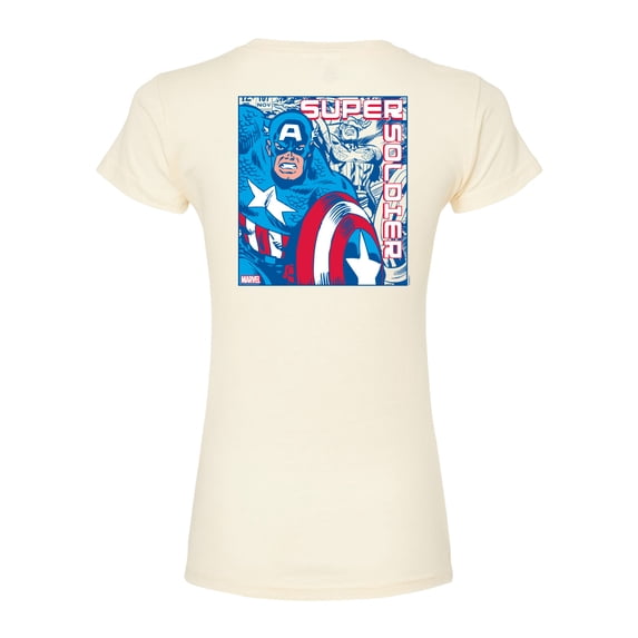 Marvel Captain America - Comic Book - Juniors Fitted Graphic T-Shirt