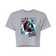 thumbnail image 1 of Marvel Captain America - Comic Book Panels - Juniors Cropped Graphic T-Shirt, 1 of 5