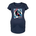 thumbnail image 1 of Marvel Captain America - Comic Book Panels - Maternity Scoop Neck Graphic T-Shirt, 1 of 5