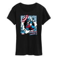 thumbnail image 1 of Marvel Captain America - Comic Book Panels - Women's Short Sleeve Graphic T-Shirt, 1 of 5