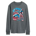 thumbnail image 1 of Marvel Captain America - Comic Book Stickers - Men's Long Sleeve Graphic Tee, 1 of 5