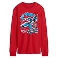thumbnail image 1 of Marvel Captain America - Comic Book Stickers - Men's Long Sleeve Graphic Tee, 1 of 4
