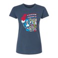 thumbnail image 1 of Marvel - Captain America Comic Panel Portrait - Juniors Fitted Short Sleeve Graphic T-Shirt, 1 of 4