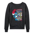 thumbnail image 1 of Marvel - Captain America Comic Panel Portrait - Women's French Terry Long Sleeve Pullover, 1 of 4