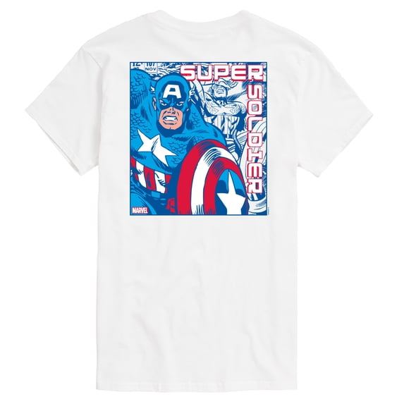 Marvel Captain America - Comic Super Soldier - Men's Short Sleeve Graphic Tee