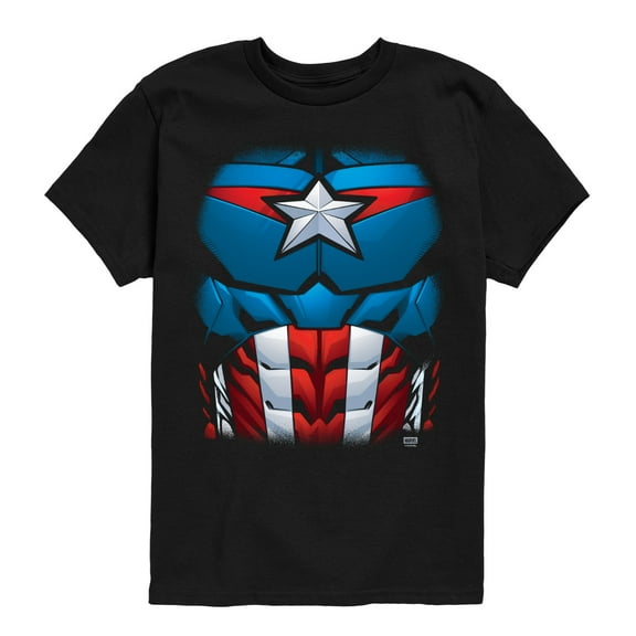 Marvel - Captain America Costume - Kids Youth Short Sleeve Graphic T-Shirt