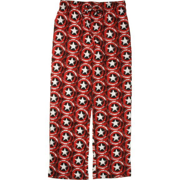 Marvel Captain America Distressed Shield Logo Print Mens Lounge Pants | Small