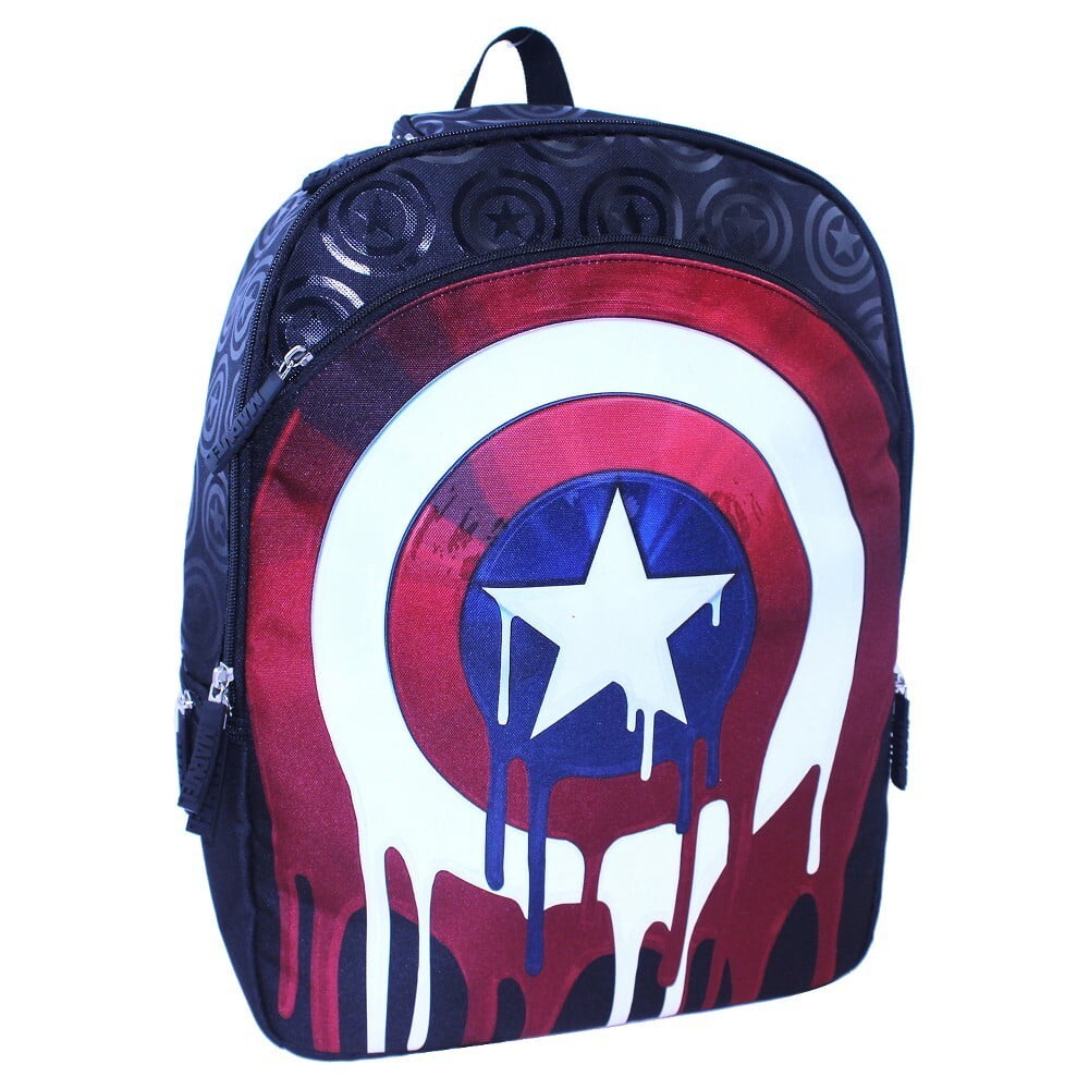 america drip shield laptop backpack black Marvel GDC Captain America Drip Shield Laptop Backpack (Black)