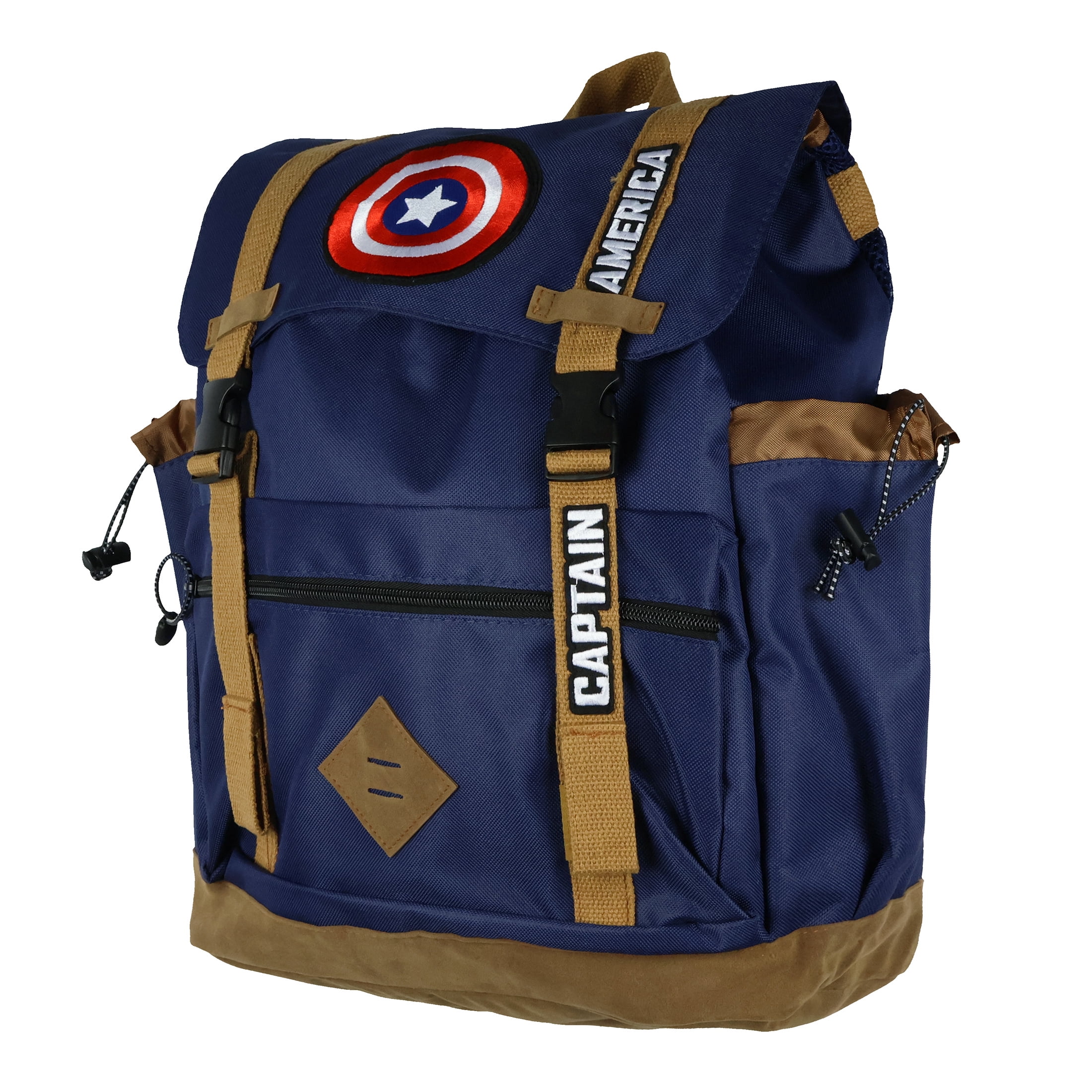 Marvel Captain America Flaptop Backpack Embroidered Logo Design 