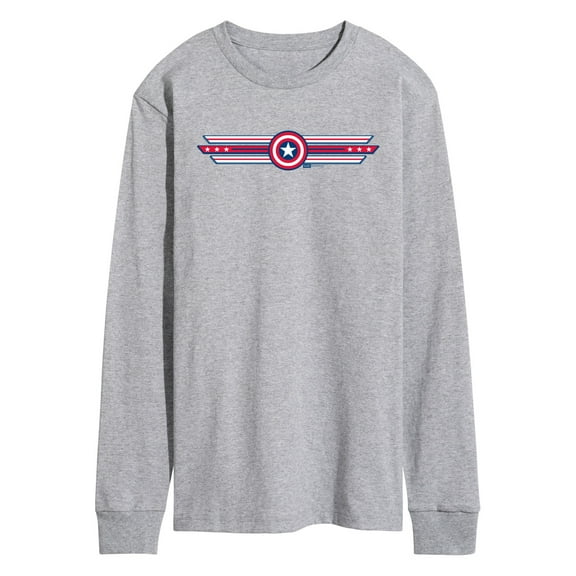 Marvel - Captain America Horizontal - Men's Long Sleeve Tee