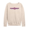 thumbnail image 1 of Marvel - Captain America Horizontal - Women's French Terry Long Sleeve Shirt, 1 of 4