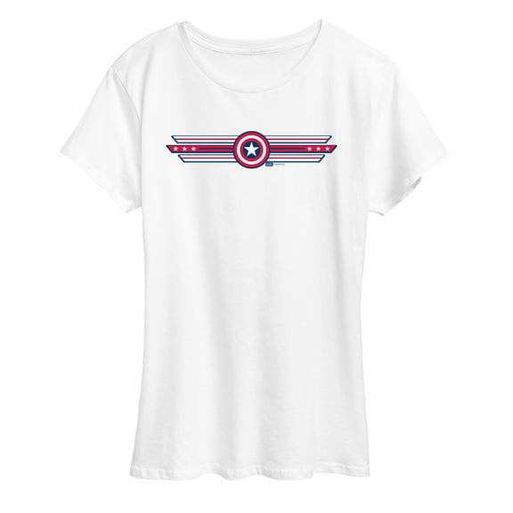 Marvel - Captain America Horizontal - Women's Short Sleeve Classic Fit Tee