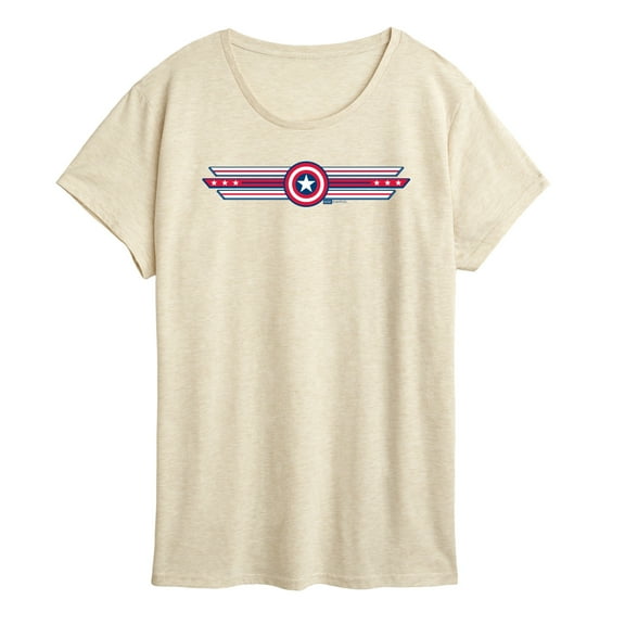 Marvel - Captain America Horizontal - Women's Short Sleeve Classic Fit Tee