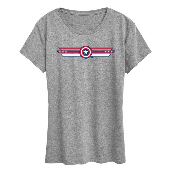 Marvel - Captain America Horizontal - Women's Short Sleeve Classic Fit Tee