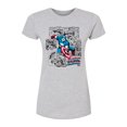thumbnail image 1 of Marvel - Captain America Super Hero Jump - Juniors Fitted Short Sleeve Graphic T-Shirt, 1 of 4