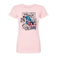 thumbnail image 1 of Marvel - Captain America Super Hero Jump - Juniors Fitted Short Sleeve Graphic T-Shirt, 1 of 3