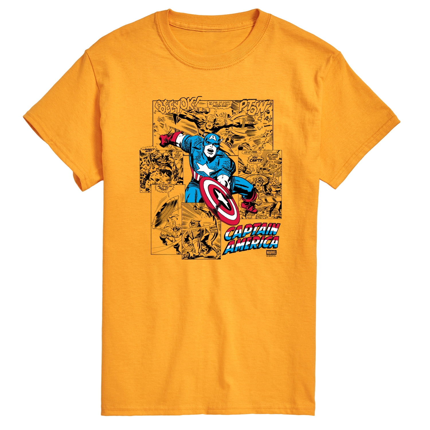 Marvel - Captain America Jump - Men's Short Sleeve Graphic T-Shirt ...