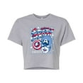 thumbnail image 1 of Marvel Captain America - Katakana - Juniors Cropped Graphic T-Shirt, 1 of 5