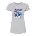 thumbnail image 1 of Marvel Captain America - Katakana - Juniors Fitted Graphic T-Shirt, 1 of 4
