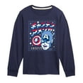 thumbnail image 1 of Marvel Captain America - Katakana - Toddler and Youth Long Sleeve Graphic T-shirt, 1 of 4
