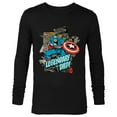 thumbnail image 1 of Marvel Captain America Legendary Dad Father's Day - Long Sleeve T-Shirt for Men - Customized-Black, 1 of 5