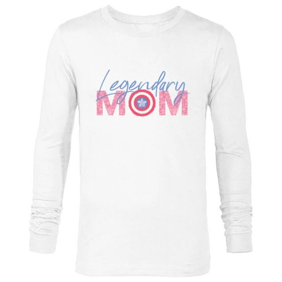 Marvel Captain America Legendary Mom - Long Sleeve T-Shirt for Men - Customized-White