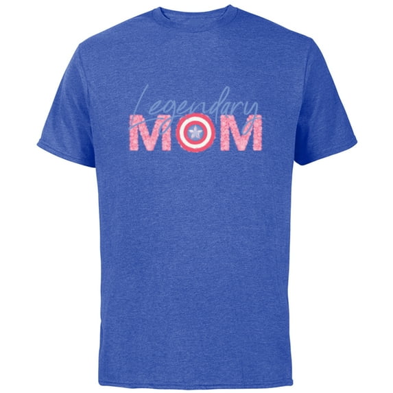 Marvel Captain America Legendary Mom - Short Sleeve Cotton T-Shirt for Adults - Customized-Royal Heather