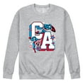 thumbnail image 1 of Marvel - Captain America Letterman - Men's Long Sleeve Crew Fleece Sweatshirt, 1 of 4