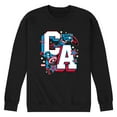 thumbnail image 1 of Marvel - Captain America Letterman - Men's Long Sleeve Crew Fleece Sweatshirt, 1 of 4