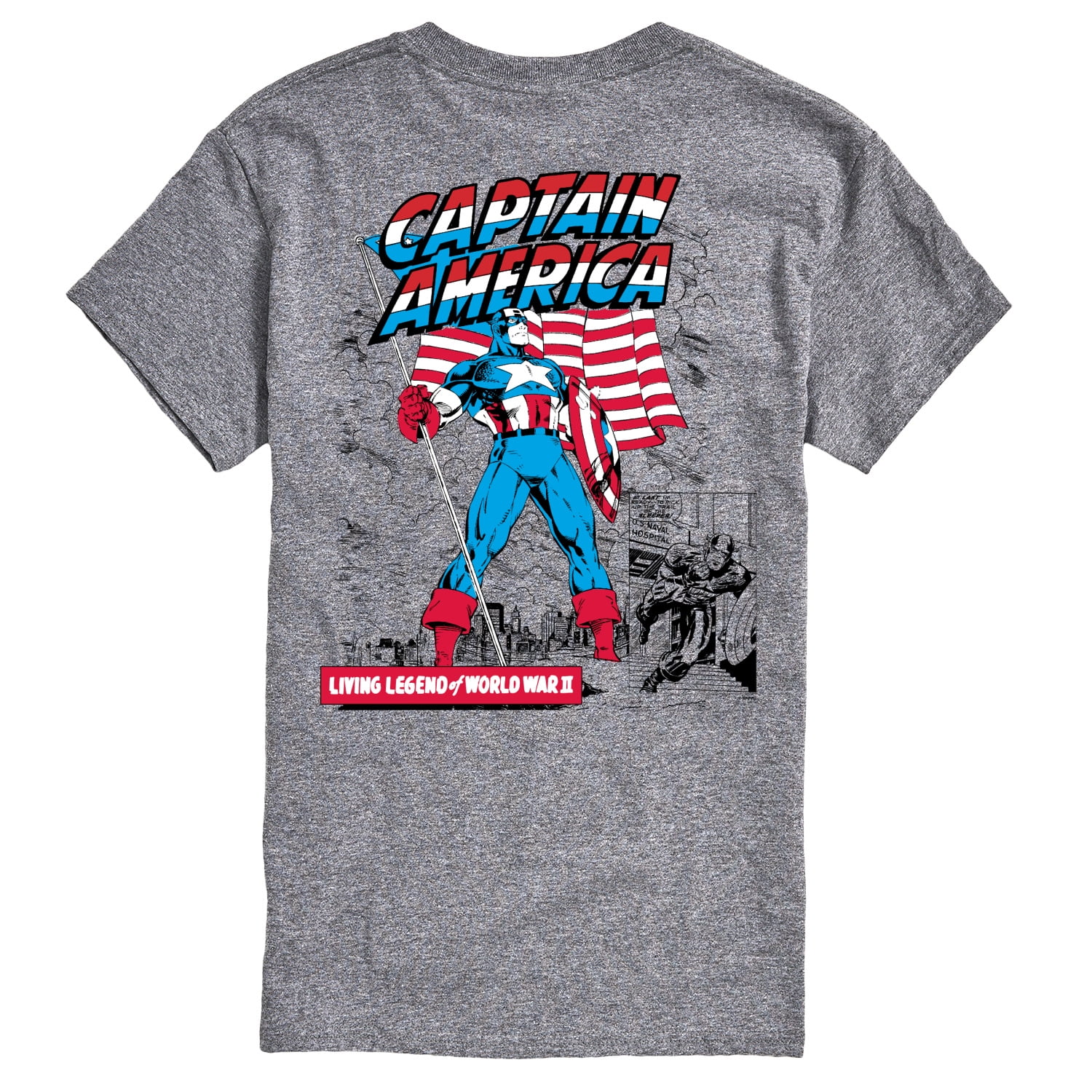 Marvel Captain America - Living Legend - Men's Short Sleeve Graphic Tee ...