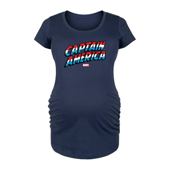 Marvel Captain America - Logo - Maternity Scoop Neck Graphic T-Shirt