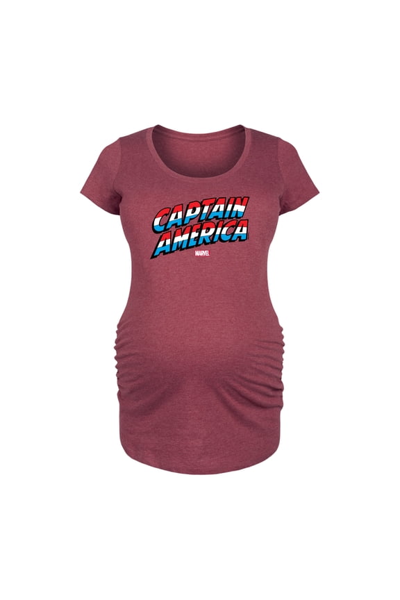 Captain America - Logo - Maternity Scoop Neck Graphic T-Shirt