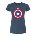 thumbnail image 1 of Marvel Captain America - Logo Shield - Juniors Fitted Graphic T-Shirt, 1 of 4
