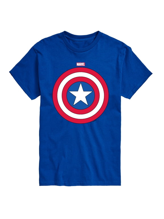 - Captain America Logo Shield Men's Short Sleeve Graphic T-Shirt