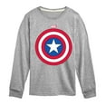 thumbnail image 1 of Marvel Captain America - Logo Shield - Toddler and Youth Long Sleeve Graphic T-shirt, 1 of 4