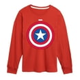 thumbnail image 1 of Marvel Captain America - Logo Shield - Toddler and Youth Long Sleeve Graphic T-shirt, 1 of 4