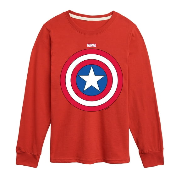 Marvel Captain America - Logo Shield - Toddler and Youth Long Sleeve Graphic T-shirt