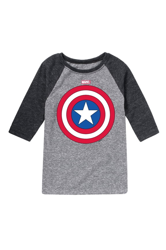 Captain America - Logo Shield - Toddler and Youth Raglan
