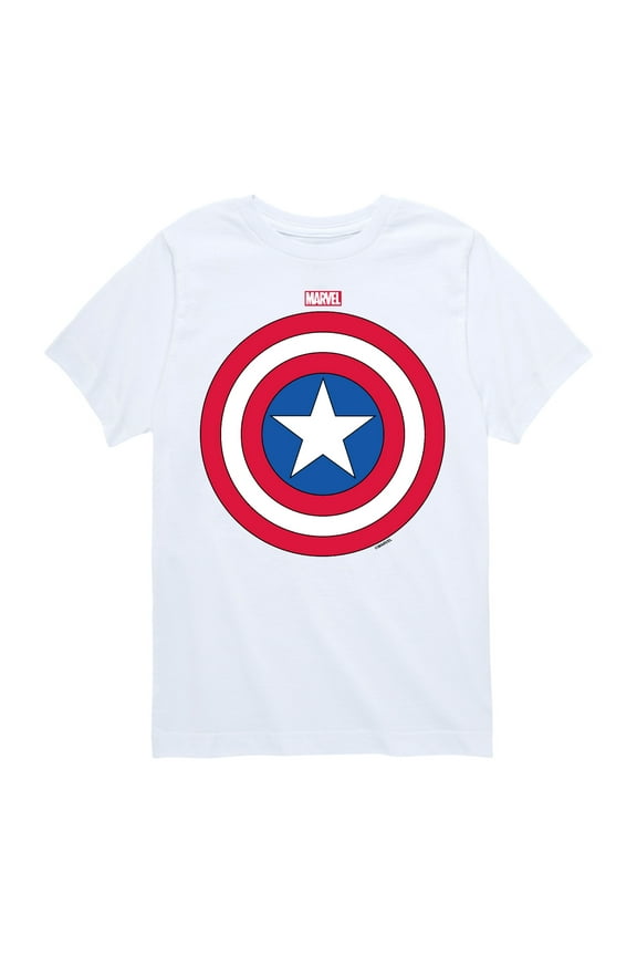 Captain America - Logo Shield - Toddler and Youth Short Sleeve Graphic T-shirt