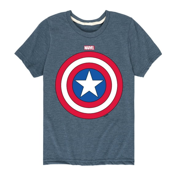 Marvel Captain America - Logo Shield - Toddler and Youth Short Sleeve Graphic T-shirt