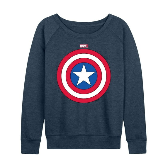 Marvel Captain America - Logo Shield - Women's French Terry Pullover Sweatshirt