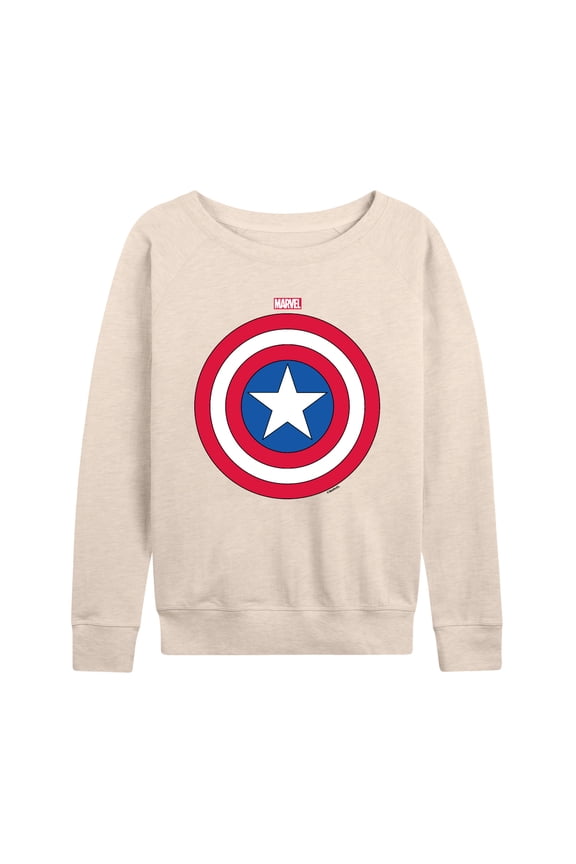 Captain America - Logo Shield - Women's French Terry Pullover Long Sleeve Shirt