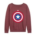 thumbnail image 1 of Marvel Captain America - Logo Shield - Women's French Terry Pullover Long Sleeve Shirt, 1 of 5
