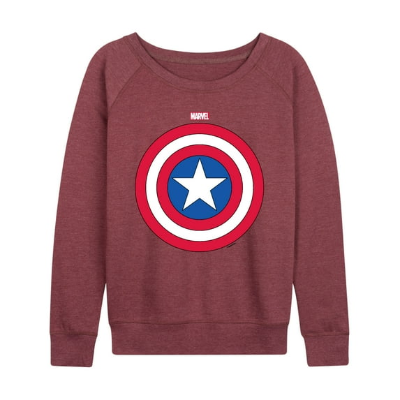 Marvel Captain America - Logo Shield - Women's French Terry Pullover Sweatshirt