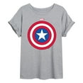 thumbnail image 1 of Marvel Captain America - Logo Shield - Women's Oversized Graphic T-Shirt, 1 of 4