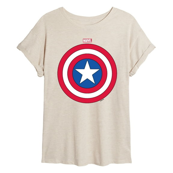 Marvel Captain America - Logo Shield - Women's Oversized Graphic T-Shirt