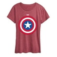 thumbnail image 1 of Marvel Captain America - Logo Shield - Women's Short Sleeve Graphic T-Shirt, 1 of 5