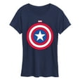 thumbnail image 1 of Marvel Captain America - Logo Shield - Women's Short Sleeve Graphic T-Shirt, 1 of 5